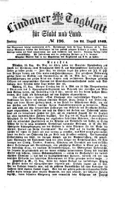 Lindauer Tagblatt für Stadt und Land Freitag 21. August 1863