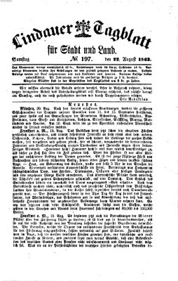 Lindauer Tagblatt für Stadt und Land Samstag 22. August 1863