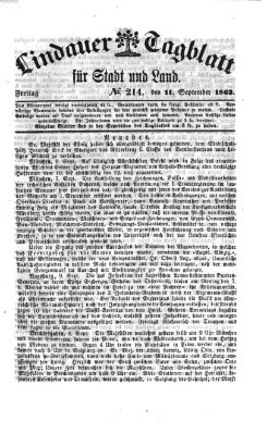 Lindauer Tagblatt für Stadt und Land Freitag 11. September 1863