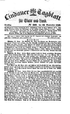 Lindauer Tagblatt für Stadt und Land Dienstag 29. September 1863