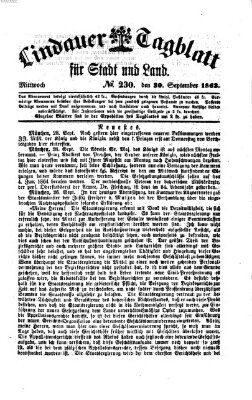 Lindauer Tagblatt für Stadt und Land Mittwoch 30. September 1863