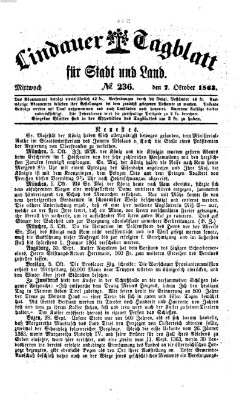 Lindauer Tagblatt für Stadt und Land Mittwoch 7. Oktober 1863