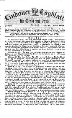 Lindauer Tagblatt für Stadt und Land Samstag 17. Oktober 1863