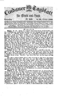 Lindauer Tagblatt für Stadt und Land Donnerstag 22. Oktober 1863