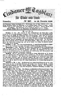 Lindauer Tagblatt für Stadt und Land Donnerstag 12. November 1863