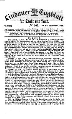 Lindauer Tagblatt für Stadt und Land Samstag 14. November 1863