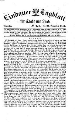 Lindauer Tagblatt für Stadt und Land Samstag 21. November 1863