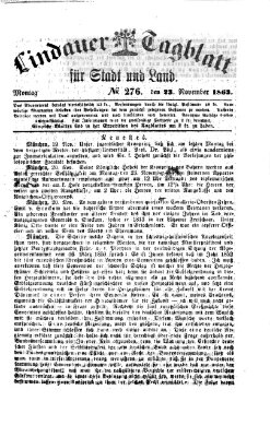 Lindauer Tagblatt für Stadt und Land Montag 23. November 1863