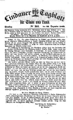 Lindauer Tagblatt für Stadt und Land Dienstag 22. Dezember 1863