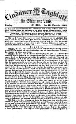 Lindauer Tagblatt für Stadt und Land Dienstag 29. Dezember 1863