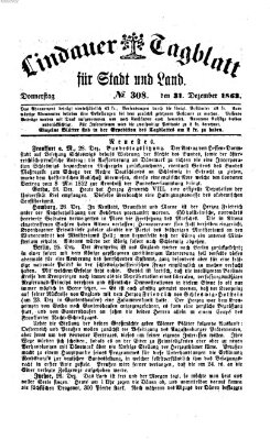 Lindauer Tagblatt für Stadt und Land Donnerstag 31. Dezember 1863