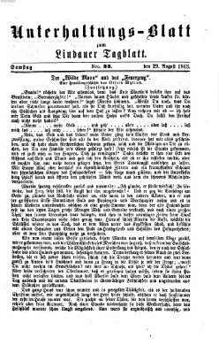 Lindauer Tagblatt für Stadt und Land. Unterhaltungs-Blatt zum Lindauer Tagblatt (Lindauer Tagblatt für Stadt und Land) Samstag 29. August 1863