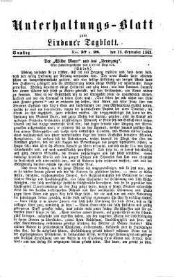 Lindauer Tagblatt für Stadt und Land. Unterhaltungs-Blatt zum Lindauer Tagblatt (Lindauer Tagblatt für Stadt und Land) Samstag 19. September 1863