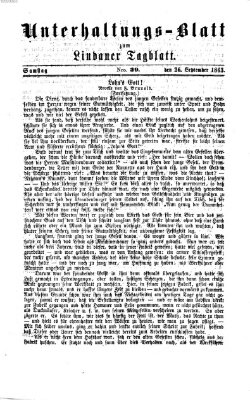 Lindauer Tagblatt für Stadt und Land. Unterhaltungs-Blatt zum Lindauer Tagblatt (Lindauer Tagblatt für Stadt und Land) Samstag 26. September 1863