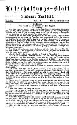 Lindauer Tagblatt für Stadt und Land. Unterhaltungs-Blatt zum Lindauer Tagblatt (Lindauer Tagblatt für Stadt und Land) Samstag 14. November 1863