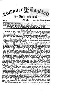 Lindauer Tagblatt für Stadt und Land Freitag 19. Februar 1864