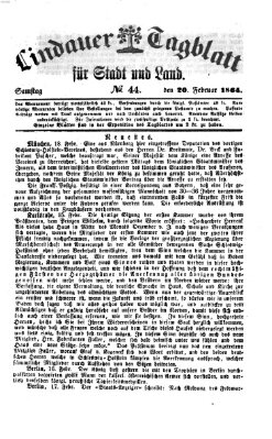 Lindauer Tagblatt für Stadt und Land Samstag 20. Februar 1864