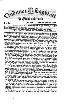 Lindauer Tagblatt für Stadt und Land Dienstag 23. Februar 1864