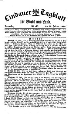 Lindauer Tagblatt für Stadt und Land Donnerstag 25. Februar 1864