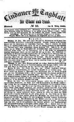 Lindauer Tagblatt für Stadt und Land Mittwoch 2. März 1864