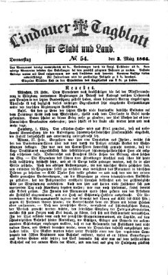 Lindauer Tagblatt für Stadt und Land Donnerstag 3. März 1864