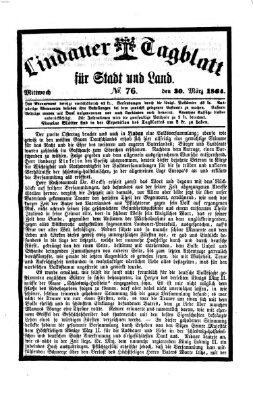 Lindauer Tagblatt für Stadt und Land Mittwoch 30. März 1864