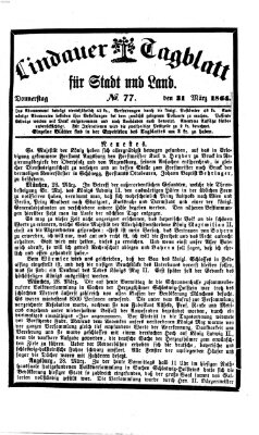 Lindauer Tagblatt für Stadt und Land Donnerstag 31. März 1864