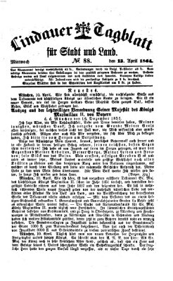 Lindauer Tagblatt für Stadt und Land Mittwoch 13. April 1864