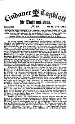 Lindauer Tagblatt für Stadt und Land Donnerstag 14. April 1864