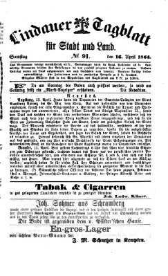 Lindauer Tagblatt für Stadt und Land Samstag 16. April 1864