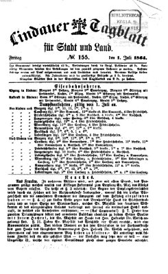 Lindauer Tagblatt für Stadt und Land Freitag 1. Juli 1864