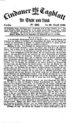 Lindauer Tagblatt für Stadt und Land Dienstag 30. August 1864