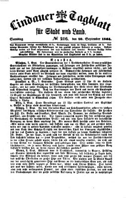 Lindauer Tagblatt für Stadt und Land Samstag 10. September 1864