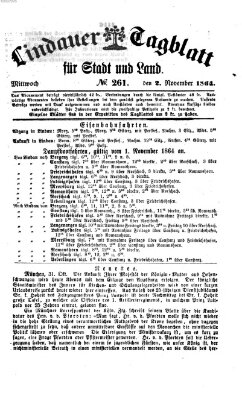 Lindauer Tagblatt für Stadt und Land Mittwoch 2. November 1864