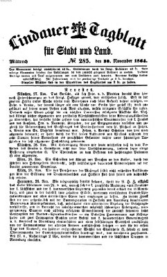 Lindauer Tagblatt für Stadt und Land Mittwoch 30. November 1864