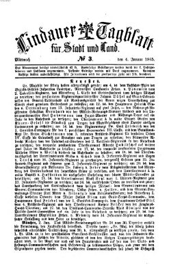 Lindauer Tagblatt für Stadt und Land Mittwoch 4. Januar 1865