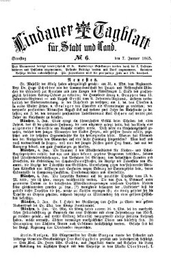 Lindauer Tagblatt für Stadt und Land Samstag 7. Januar 1865