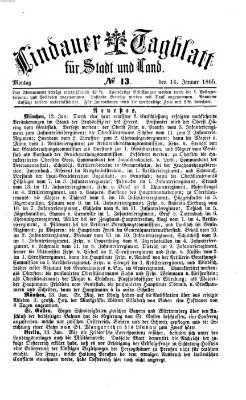 Lindauer Tagblatt für Stadt und Land Montag 16. Januar 1865