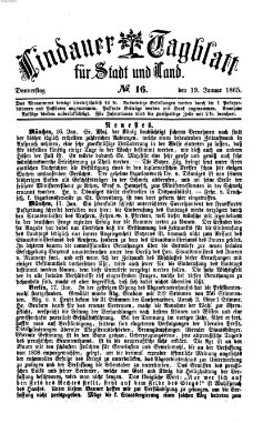 Lindauer Tagblatt für Stadt und Land Donnerstag 19. Januar 1865