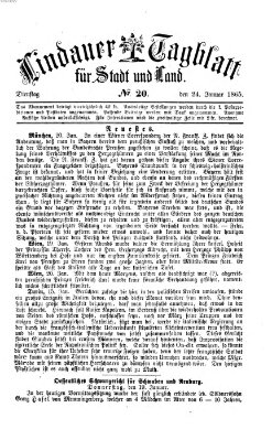 Lindauer Tagblatt für Stadt und Land Dienstag 24. Januar 1865