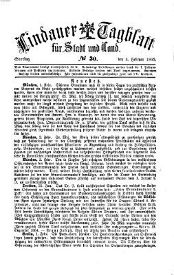 Lindauer Tagblatt für Stadt und Land Samstag 4. Februar 1865