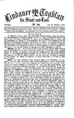 Lindauer Tagblatt für Stadt und Land Dienstag 28. Februar 1865