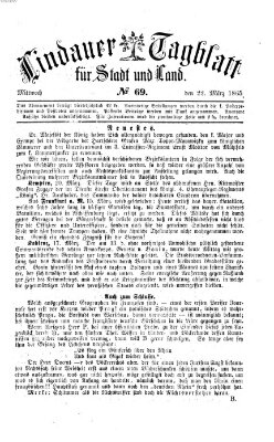 Lindauer Tagblatt für Stadt und Land Mittwoch 22. März 1865