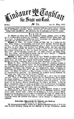 Lindauer Tagblatt für Stadt und Land Freitag 24. März 1865