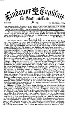 Lindauer Tagblatt für Stadt und Land Mittwoch 29. März 1865