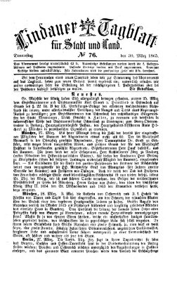 Lindauer Tagblatt für Stadt und Land Donnerstag 30. März 1865