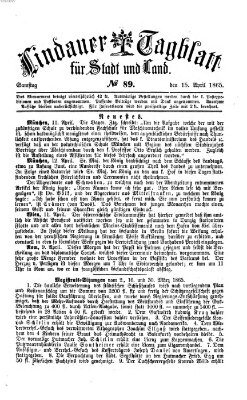 Lindauer Tagblatt für Stadt und Land Samstag 15. April 1865