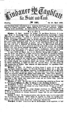 Lindauer Tagblatt für Stadt und Land Samstag 29. April 1865