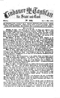 Lindauer Tagblatt für Stadt und Land Montag 1. Mai 1865