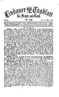 Lindauer Tagblatt für Stadt und Land Freitag 12. Mai 1865